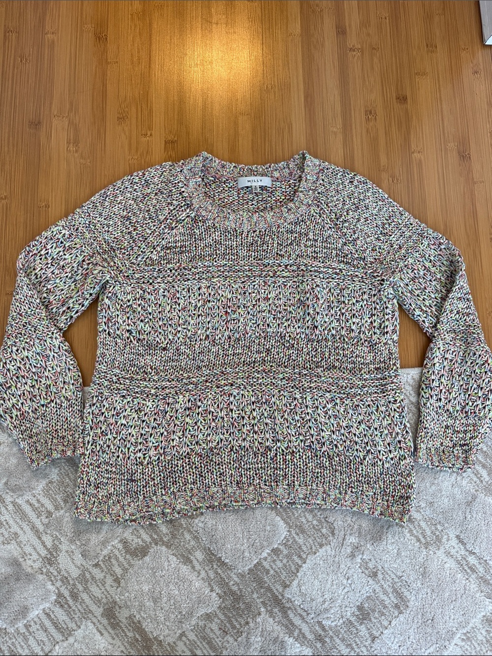 Milly Multicolor Marled Scoopneck Sweater